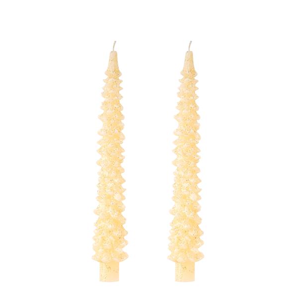 Gold Xmas Taper Candles