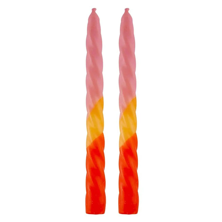 Taper Yellow Pink Orange Candle