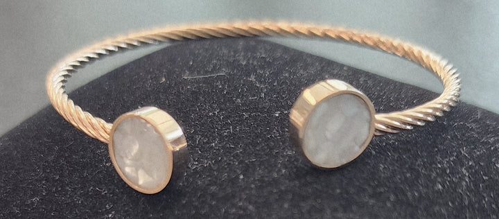 Dune Mother of Pearl Rope Cuff
