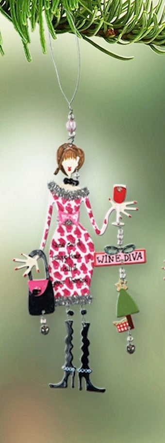 Girl Holiday Metal Ornaments