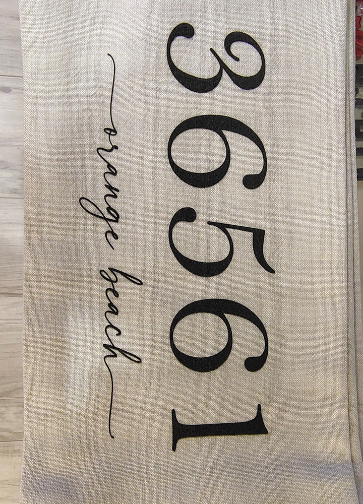 Zip Code Custom Tea Towel