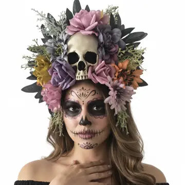 Skull Floral Headband