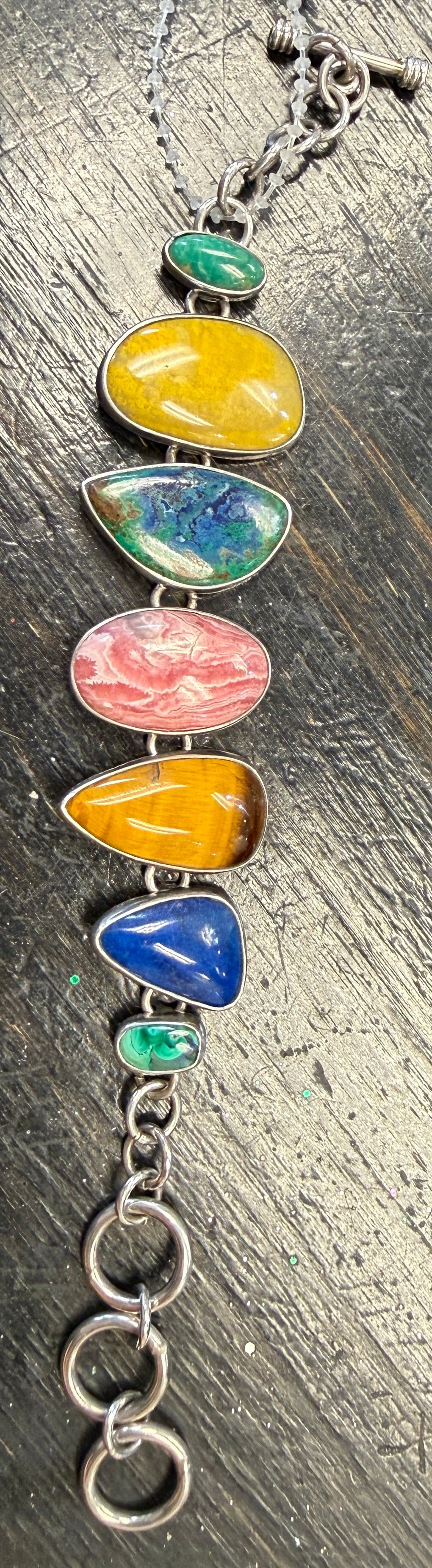 Sterling Silver Multi Stone Bracelet