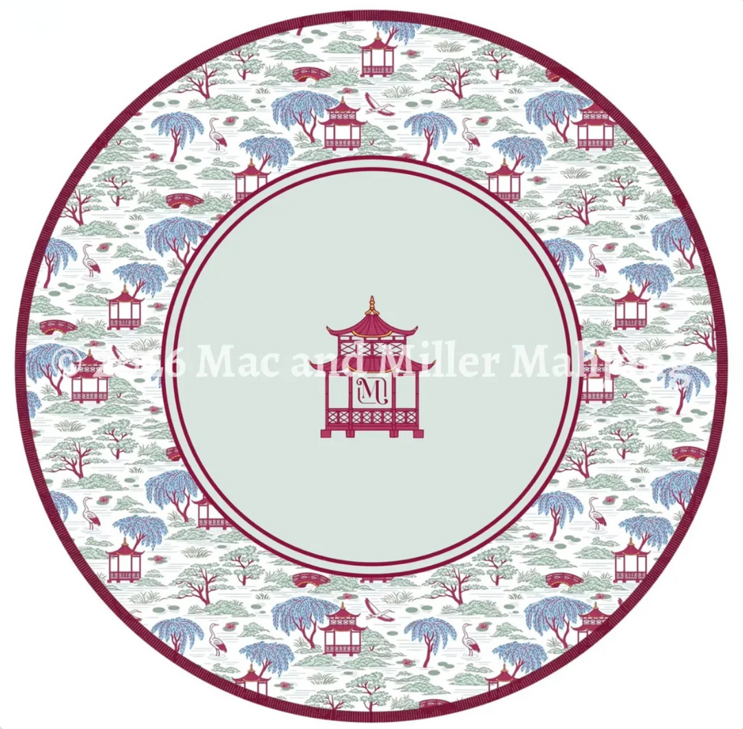 Heirloom Collection: Chinoiserie Round Mahjong Mat
