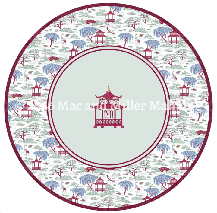 Heirloom Collection: Chinoiserie Round Mahjong Mat