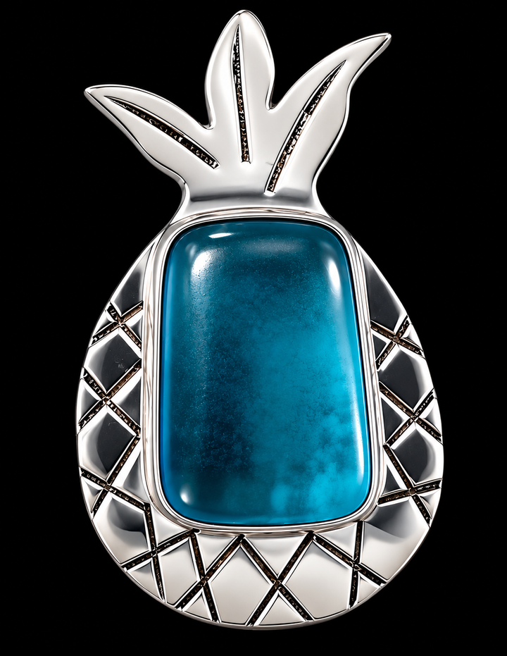 Sterling Silver Blue Fancy Pendants