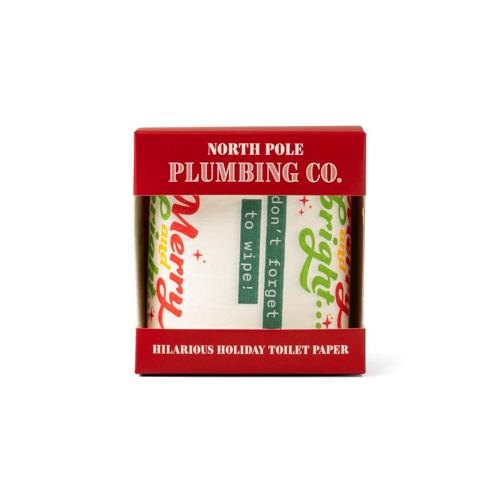 North Pole Plumbing Co Hilarious Holiday Toilet Paper