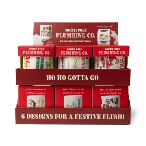 North Pole Plumbing Co Hilarious Holiday Toilet Paper