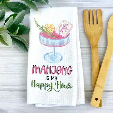 Mahjong Happy Hour Kitchen Towel