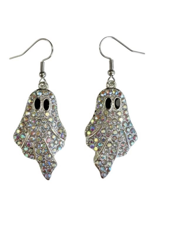 Rhinestone Ghost Earrings