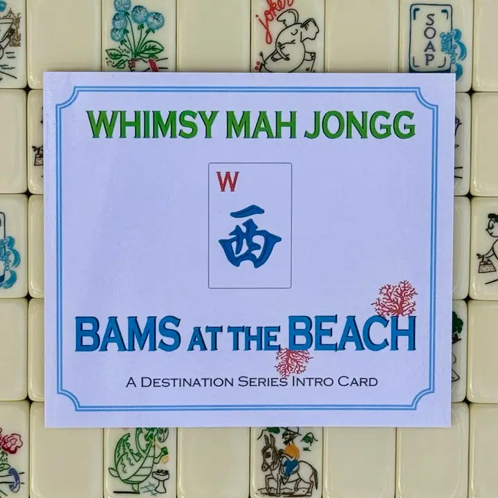 Bams At The Beach Whimsy Mah Johngg Set of 4 Cards