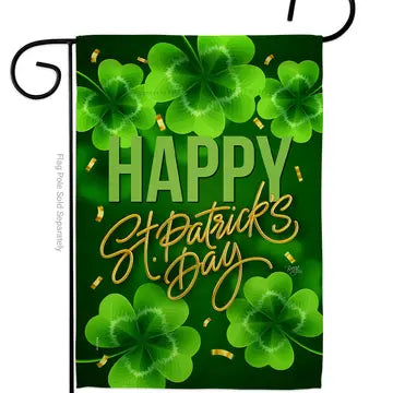 St. Patty Clover Garden Flag