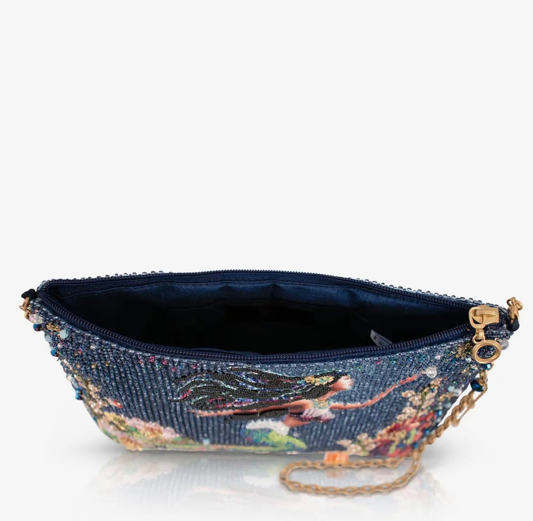 Mermaid Magic Beaded Underwater Scene Crossbody