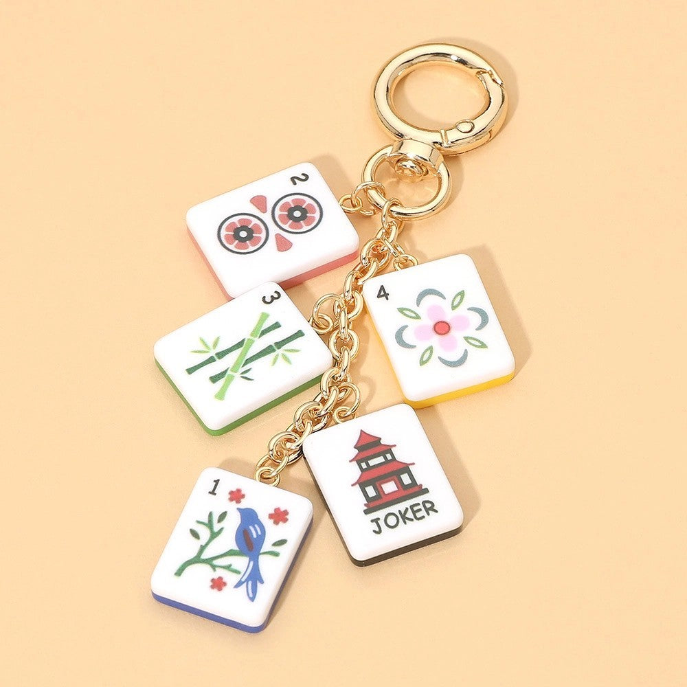 Mahjong Tile Drop Bag Charm
