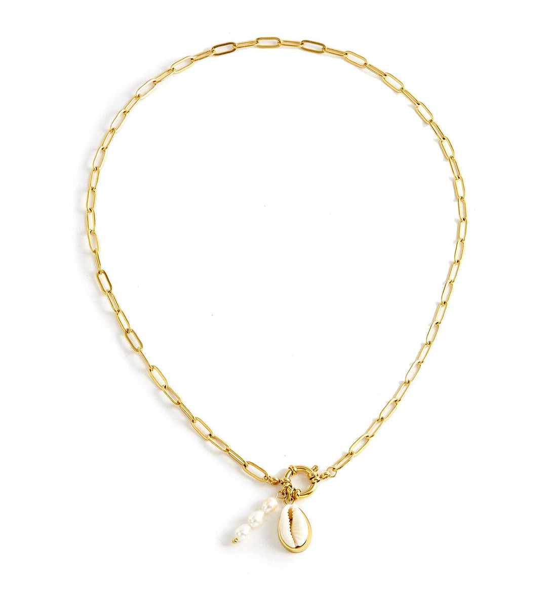 Paperclip with Shell and Pearl