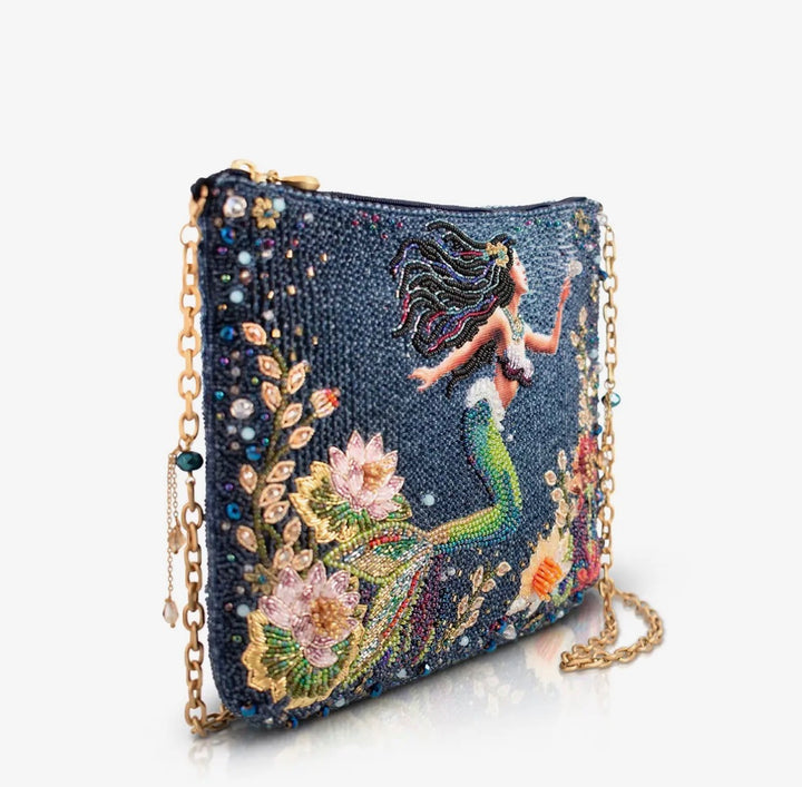 Mermaid Magic Beaded Underwater Scene Crossbody