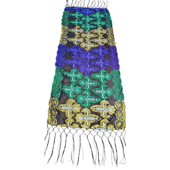 Mardi Gras Sequin Scarf / Table Runner, Purple, Green, Gold