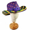 Mardi Gras Striped Hat with Fleur de Lis, Purple