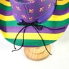 Mardi Gras Striped Hat with Fleur de Lis, Purple