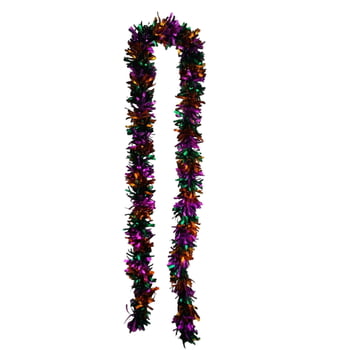 Glossy Mardi Gras Garland, Purple, 9 ft