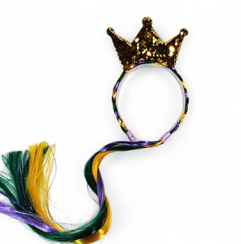 Crown Headband with Hair Extensions, Purple