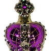 Glass Crown Ornament, 2.75 Inch, Purple and Gold