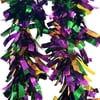 Mardi Gras Tinsel Twig Garland, Purple, Green, and Gold
