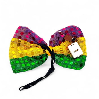 LED Bow Tie, Multicolor Sequin, Light-Up