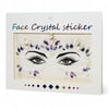 Purple Diamond Face Art, Multicolor Crystal Gem Sticker